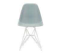 Chaise Eames Plastic DSR RE structure blanc white pwoder coated eiffel tower base/ felt gliders black