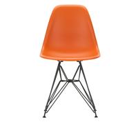 Chaise Eames Plastic DSR RE structure noire basic dark pwoder coated eiffel tower base/ felt gliders black
