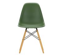 Chaise Eames Plastic DSW RE structure érable doré felt gliders black