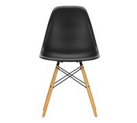 Chaise Eames Plastic DSW RE structure érable doré felt gliders black
