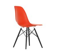 Chaise Eames Plastic DSW RE structure érable noir black maple base/ black steel/ felt gliders black
