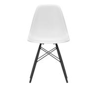 Chaise Eames Plastic DSW RE structure érable noir black maple base/ black steel/ felt gliders black