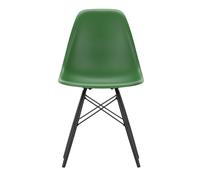 Chaise Eames Plastic DSW RE structure érable noir black maple base/ black steel/ felt gliders black