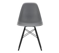 Chaise Eames Plastic DSW RE structure érable noir black maple base/ black steel/ felt gliders black