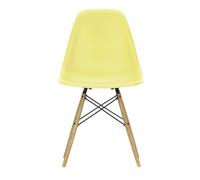 Chaise Eames Plastic DSW RE structure frêne honey coloured ash base/ black steel/ felt gliders black