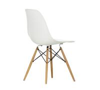 Chaise Eames Plastic DSW structure frêne honey coloured ash base/ black steel/ felt gliders black