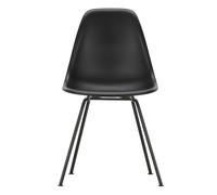 Vitra Chaise Eames Plastic DSX RE structure noire noir profond structure noir basic dark/ patins en feutre noir