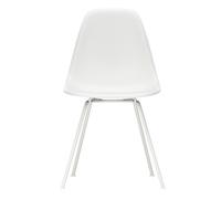 Chaise Eames Plastic DSX structure blanc white powder-coated steel base