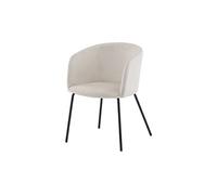 Chaise ebuy24 en metal non pliable interieur H. 78 cm beige