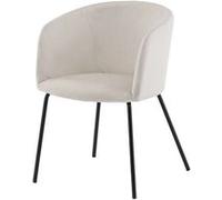 Chaise ebuy24 en metal non pliable interieur H. 78 cm beige