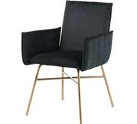 Chaise ebuy24 interieur non empilable non pliable H. 87 cm en plastique noir