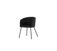 Chaise ebuy24 interieur non pliable H. 78 cm en acier noir