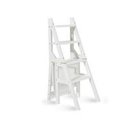 Chaise échelle pliable, tabouret portable multifonction à 4 marches pour la maison et la cuisine, marchepied à double usage pour un accès facile et pratique