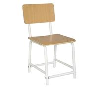 Chaise Écolier - Campagne - 55cm - Beige & Blanc - 1 place - Intérieur