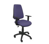 Chaise Elche Contact permament de base Tissu Bleu clair Structure polyamide noire Accoudoir 1D Sans appui-tête Roulettes en nylon 50 mm