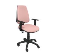 Chaise Elche Contact permament de base Tissu Rose pâle Structure polyamide noire Accoudoir 1D Sans appui-tête Roulettes en nylon 50 mm
