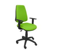 Chaise Elche Contact permament de base Tissu Vert pistache Structure polyamide noire Accoudoir 1D Sans appui-tête Roulettes en nylon 50 mm