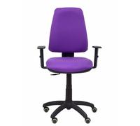 Chaise Elche Contact permament de base Tissu Violet Structure polyamide noire Accoudoir 1D Sans appui-tête Roulettes pour moquette
