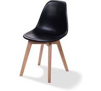 Chaise Moderne Keeve Empilable Structure en Bois de Bouleau Clair et Assise en Plastique x 4 Veba 6 G
