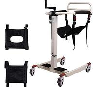 Chaise élévatrice portable 3 en 1 pour patient - Chaise roulante de transport, chaise percée de douche avec siège divisé à 180° et coussin | Aide au transfert à domicile pour personnes âgées et