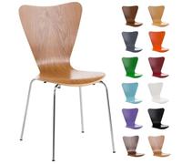 CLP Chaise Empilable Calisto en Bois - Assise Ergonomique - Chaise de Salle d'Attente en Bois Chaise, Hauteur Assise 45 cm -Couleurs au Choix:, Couleur:chęne