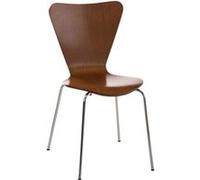 CLP Chaise Empilable Calisto en Bois - Assise Ergonomique - Chaise de Salle d'Attente en Bois Chaise, Hauteur Assise 45 cm -Couleurs au Choix:, Couleur:Marron
