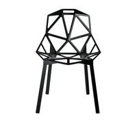 Chaise empilable Chair One titanium and polyester fluorinated lacquered
