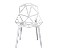 Chaise empilable Chair One titanium and polyester fluorinated lacquered