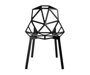 Chaise empilable Chair One titanium and polyester fluorinated lacquered