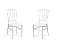 Chaise empilable - NAPOLEON - NAPOLEON 2 - Blanc - Polypropylène - Intérieur/Extérieur
