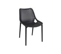 Chaise empilable originale en plastique Air , Noir
