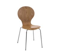 Chaise empilable robuste DIEGO - CLP - Siège en bois - Forme ergonomique - 12 couleurs au choix
