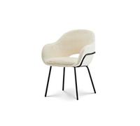 Chaise en acier non empilable non pliable interieur H. 82.5 cm beige