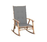 Chaise en bambou non pliable exterieur H. 105 cm gris