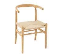 Chaise en bois avec assise en corde Naturel 56x52x76 cm
