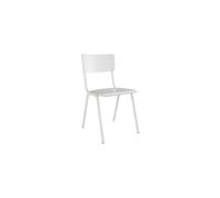 Chaise en bois blanc, empilable, dossier et assise en contreplaqué HPL - Zuiver, Back to school - 43x49x83 cm