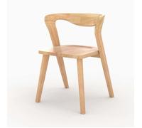 Chaise en bois d'hévéa clair dossier courbé - Vega - Maison Pavane