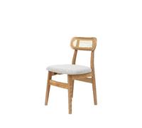 Lot de 1 chaise de bureau interieur non empilable non pliable en bois massif gris