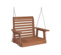 Chaise en bois massif non pliable exterieur H. 56 cm marron