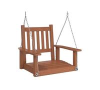 vidaXL Chaise balançoire de jardin suspendue – Bois massif sapin, chaînes en métal