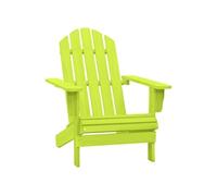 Chaise en bois massif non pliable H. 89.5 cm exterieur vert