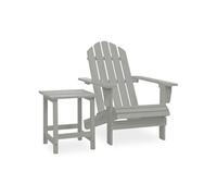 Chaise en bois non pliable exterieur H. 45 cm gris