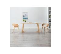 Chaise vidaxl en bois non pliable H. 70 cm interieur beige Crème G