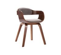 vidaXL Chaises de salle à manger Bois cintré Cuir artificiel Taupe 4x