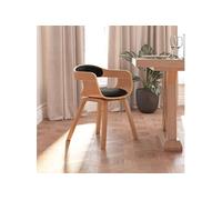 Vidaxl Chaise À Manger Noir Bois Courbé Et Similicuir Multicolore