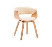 Chaise De Salle À Manger Crème Bois Courbé Et Similicuir