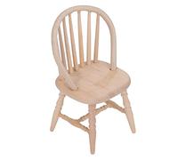 Chaise en Bois pour Maison de poupées, échelle 1:12, Chaise Miniature en Bois pour Maison de poupées, mobilier en Bouleau au Style Moderne et épuré avec Une Finition Naturelle,