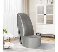 Vidaxl Chaise En Forme De Chaussure À Talon Haut Argenté Similicuir Gris