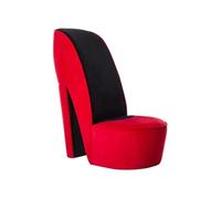 vidaXL Chaise en Forme de Talon Haut Siège Salon Salle de Séjour Maison Décoration Intérieur Chaise de Soirées à Thème Rouge Velours