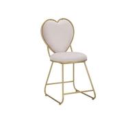 Chaise en métal doré et tissu Heart 37 x 47 x 80 cm